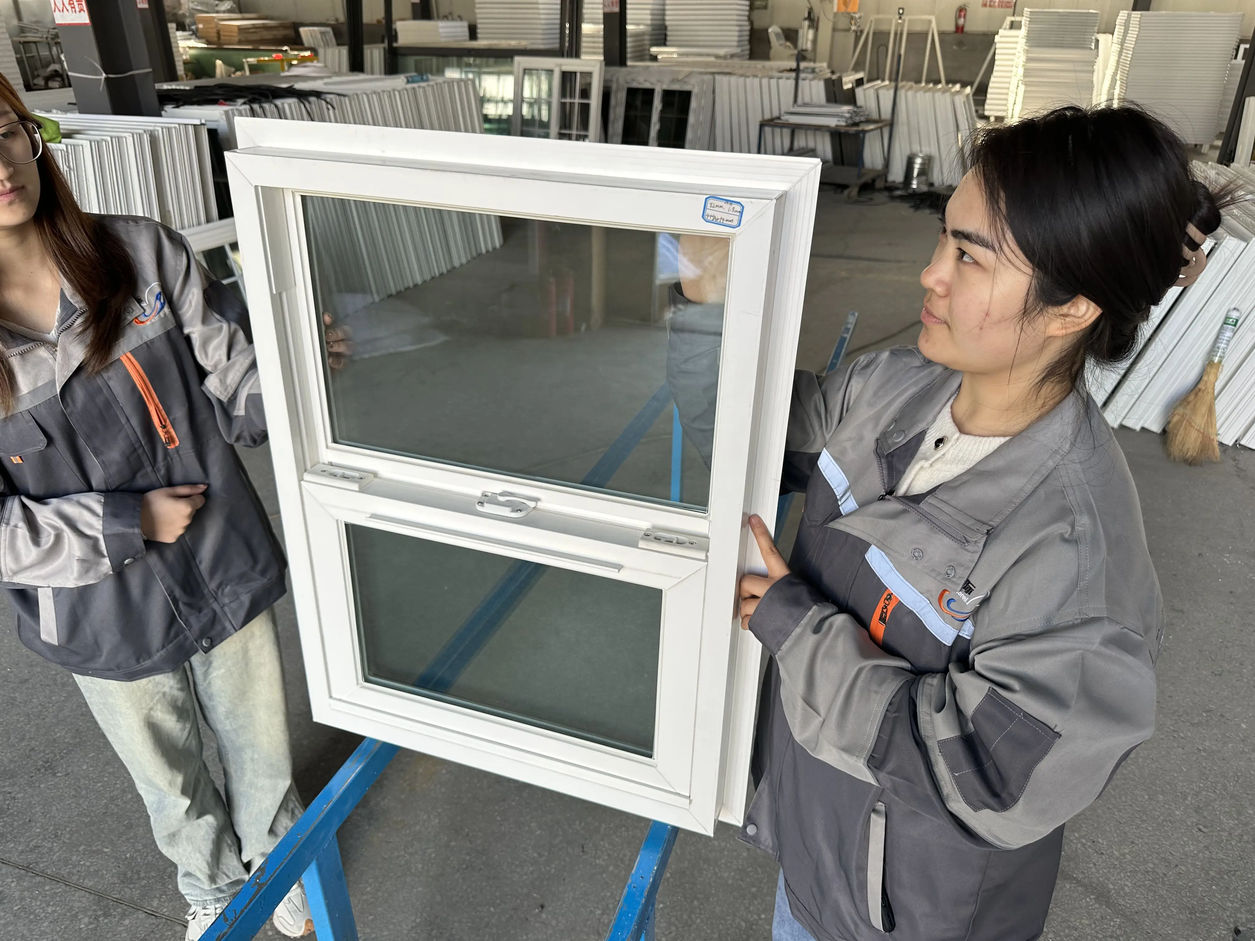 White Pvc Frame Plastic Upvc Single Energy Efficient Vinyl Windows Sliding Hanging Double Hung