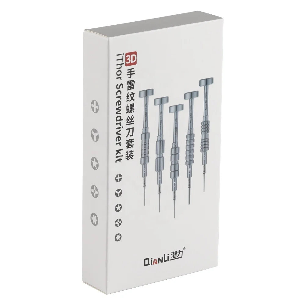 QIANLI iThor 3D Precision Screwdriver Phillips PH000 Y 0.6 Type P2 Pentalobe Torx T2 for Mobile Phone Tablet Repair Tool Kits