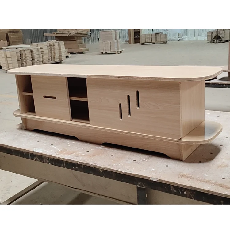 New Design European Style DIY Home Living Room Furniture Plywood Material Made TV Cabinet TV Stand With Factory Price
