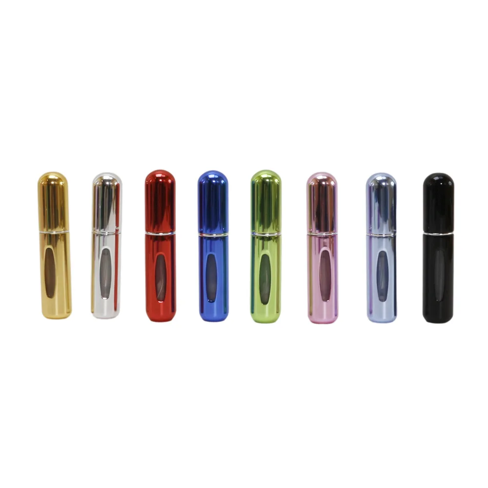 Travel mini portable 5ml perfume bottle aluminum spray bottle empty aluminum refillable perfume atomizer spray bottles