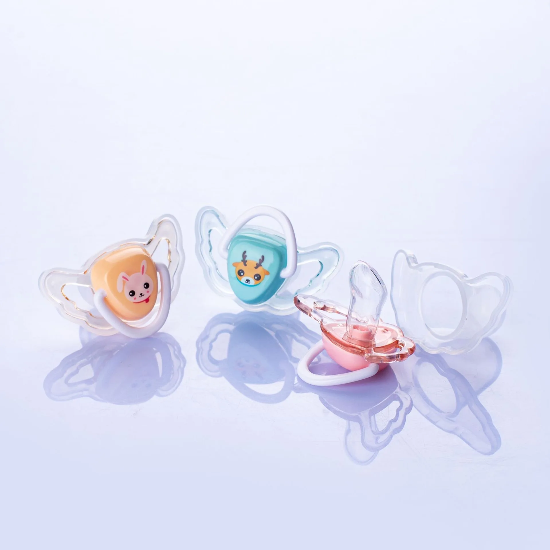 2024 NEW Baby Items 100% Natural Rubber Nipple Newborn Baby Pacifier Wing Style BPA-Free Soother