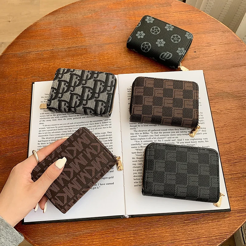 Fashion new leather credit card holder for men and women shielding RFID zipper organ card holder Large capacity card bag