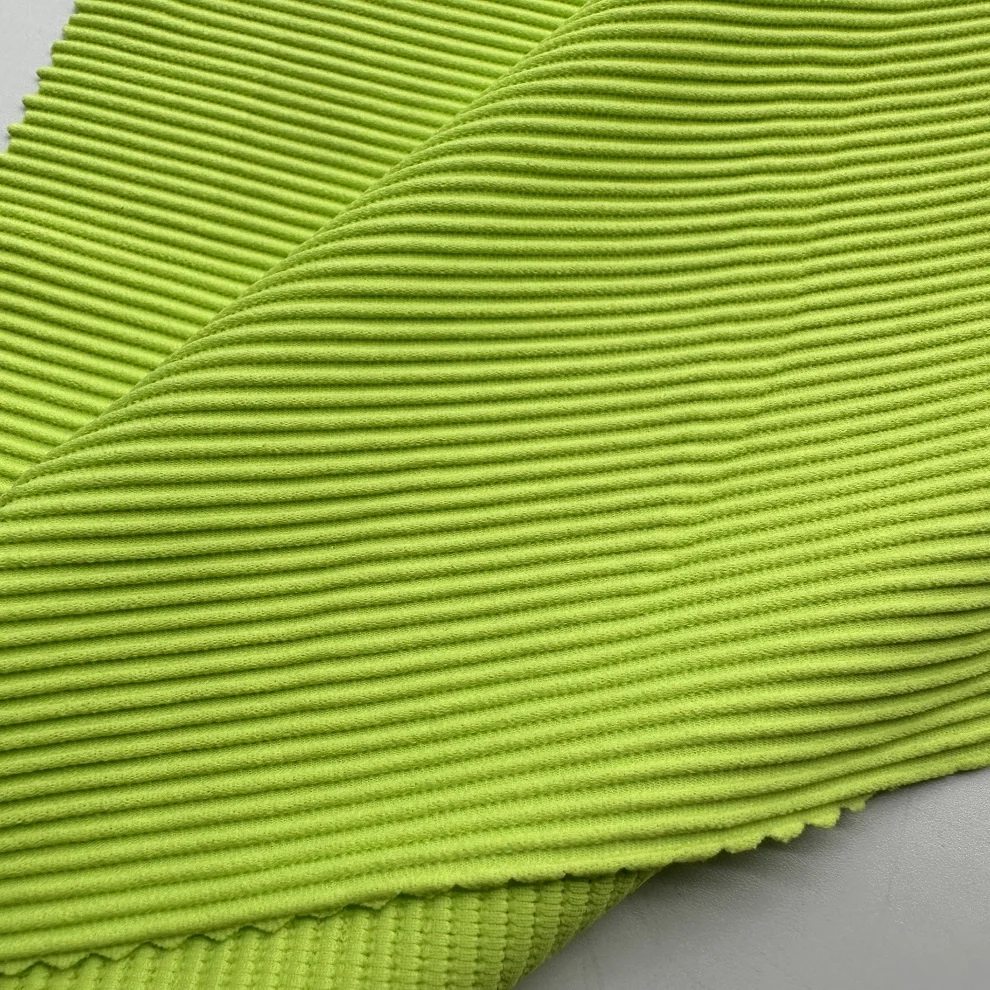high quality recycled swimwear fabric twill knitted stripe rib for sportswear bikini swimsuit 4 way stretched eco swim fabric