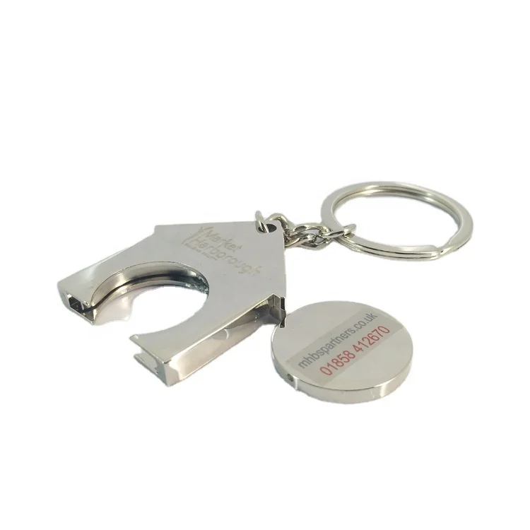 Wholesale Hot selling new design Blank Token Trolley Coin Metal Shopping Cart Token Coin