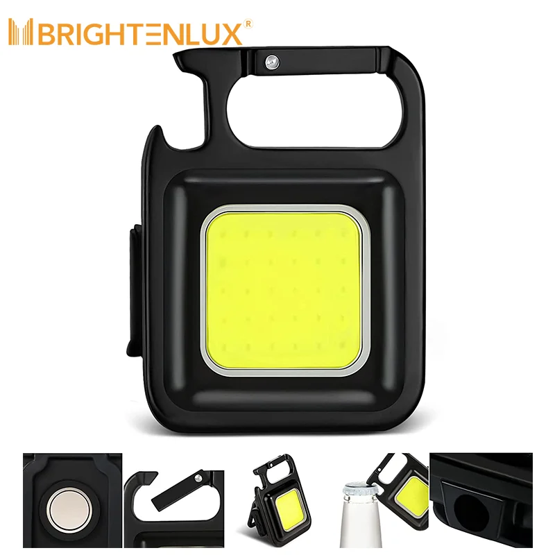 2022 Brightenlux High Quality Magnetic rechargeable  Keychain cob work lights