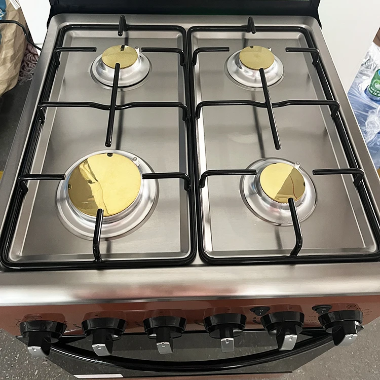 brass burner cuire cap automatic piezo ignition backofen cocina de gas con horno gas stove range with oven