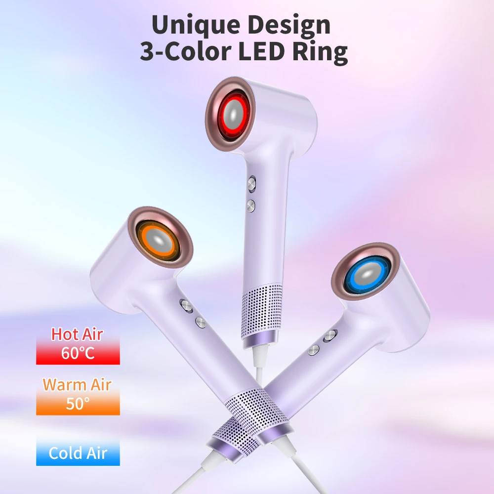 Portable 5 In 1 Original Small Hair Brush Blow Dryer 1800W Hand High-Speed Brushless Motor Hair Dryer with Comb