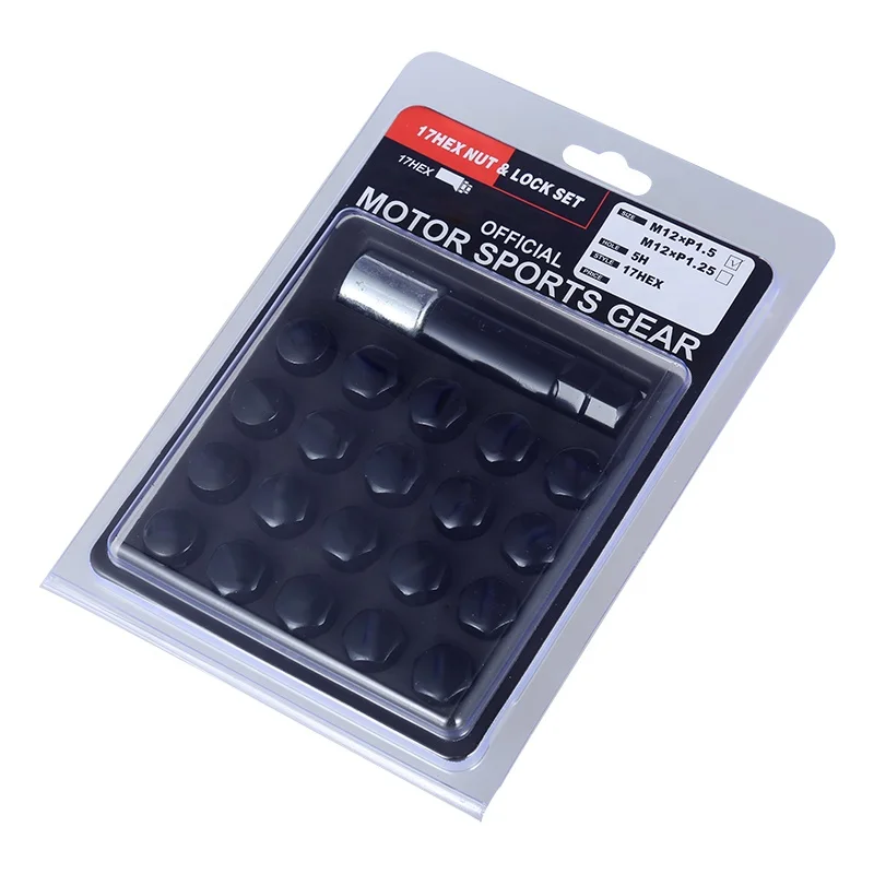 Colored Wheel Lock Nut M12 x 1.5 M12 x 1.25 Car Wheel Locking Lug Nut 32mm Neo Chrome Lug Nuts