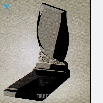 Shanxi black granite carving funeral Russian monument tombstone
