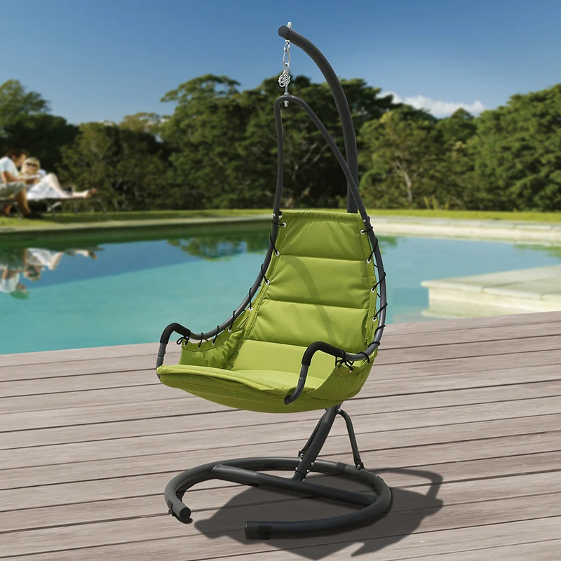 Hot sale outdoor metal pipe comfortable garden hanging swing chair seat