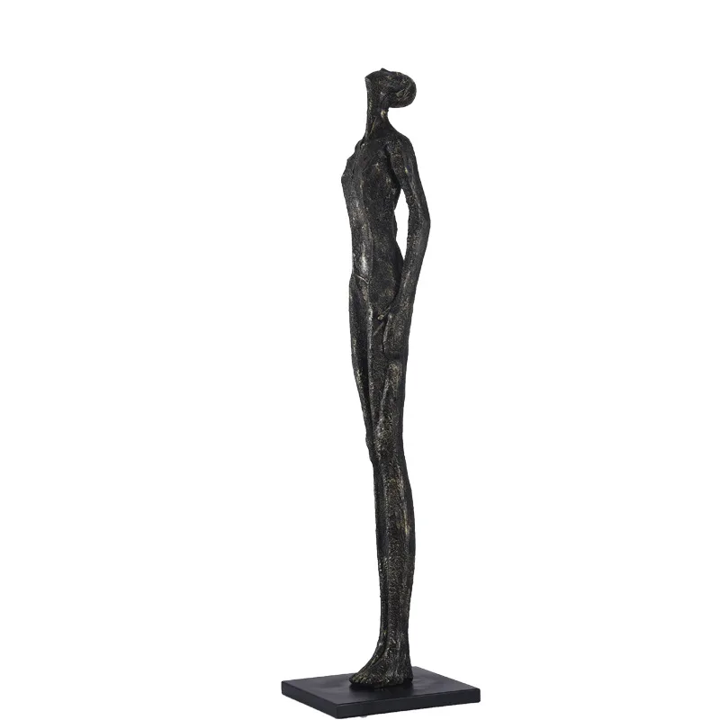 Nordic Fashion Looking Up to the Sky Man The wall Black Decorative Human Cool Man Sculpture
