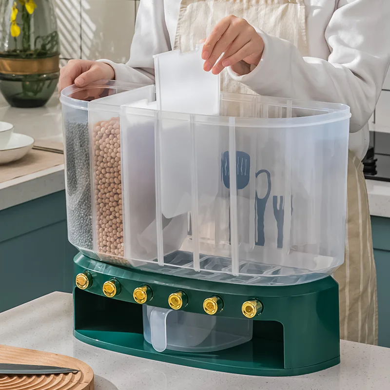 Racks Food Energy Container Kitchen Grain Rice Container Home Organization Food Storage Plastic Multifunction Rectangle 100 Pcs