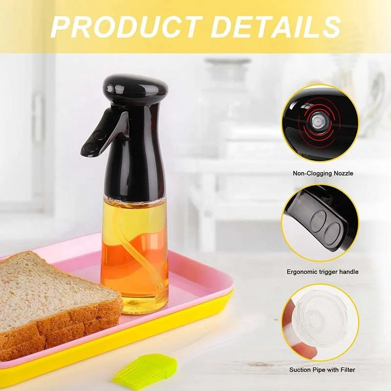 Hot Selling Oil Sprayer For Cooking Food Grade Plastic Dispenser Mister Bpa Free Spray Bottle Multipurpose