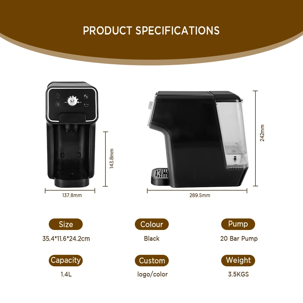 Hot selling New Style multiple 5 in-1 Automatic Espresso Coffee Machine Coffee Capsule Machine