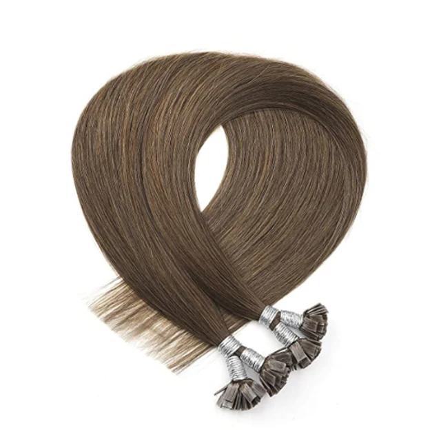 Free Samples Raw Cuticle Aligned Hair Jet Black Ombre Human Remy Hair Italian Keratin Flat Tip Hair