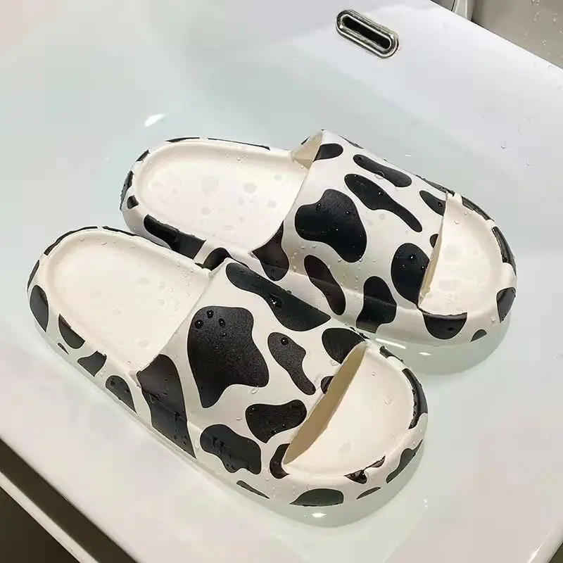 Ins Trend Cute Milk Pattern Custom Slipper 3D Logo Mens Men Shoe Sliding Sandal Custom Slipper