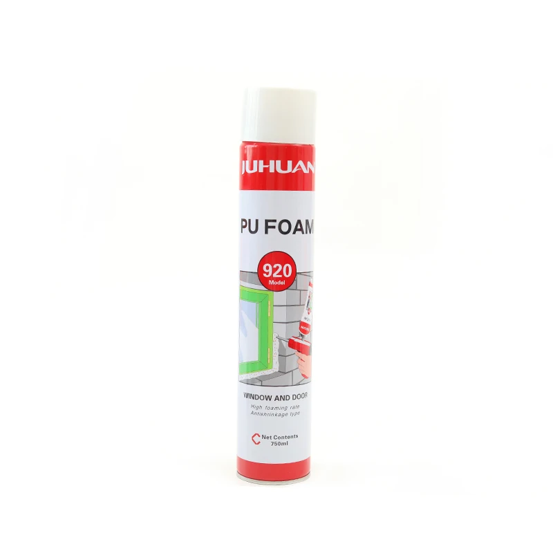 Extruded Spray  Filler Bricks Adhesive Foam Spray Black Polyurethane Foam 300Ml Pu Foam