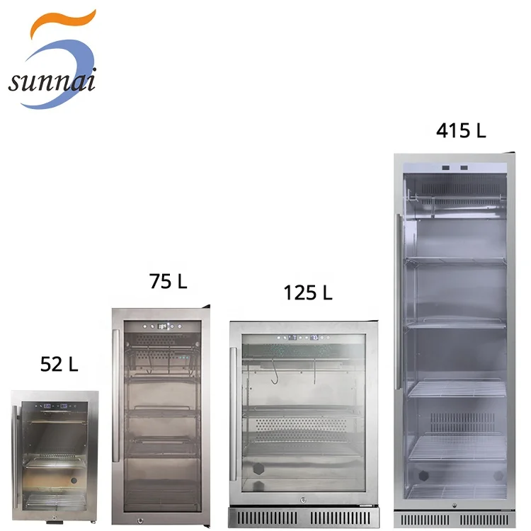 Factory Hot Selling Stainless Steel Meat Aging Fridge Single Zone Dry Beef Ager Fridge For Home