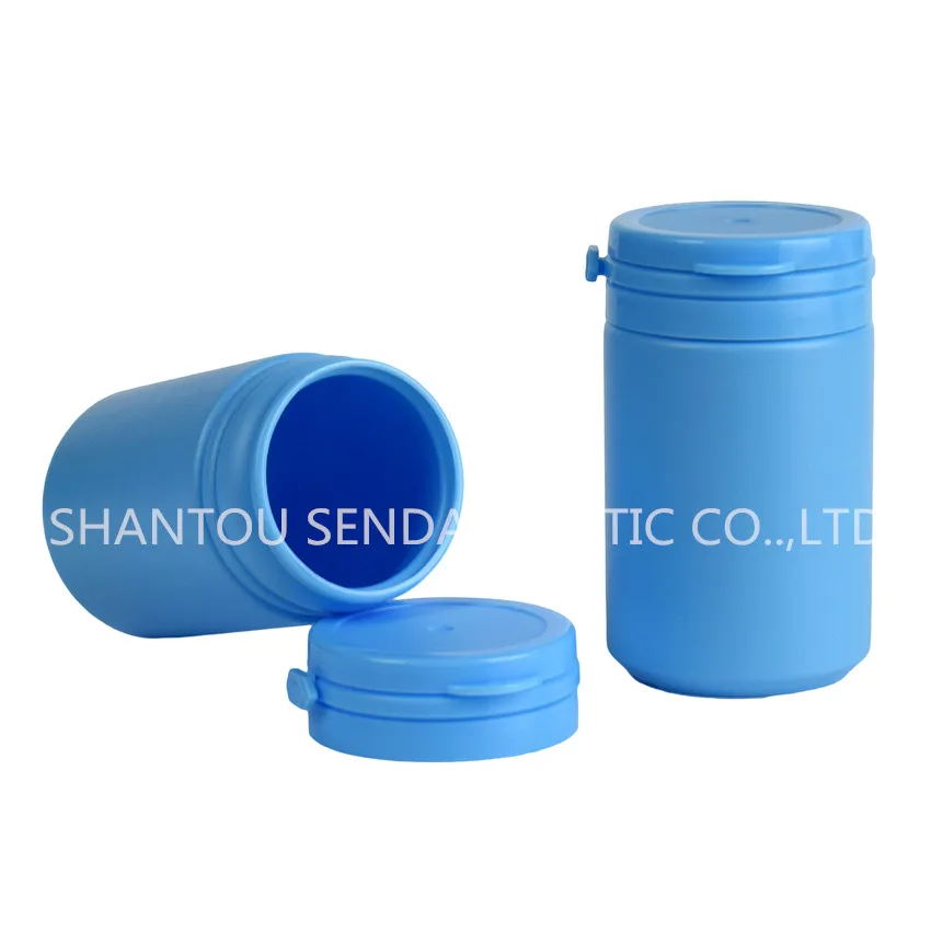 Plastic Pill Container, medicine plastic bottle with snap secure easy-pulling lid, capsule pill bottle