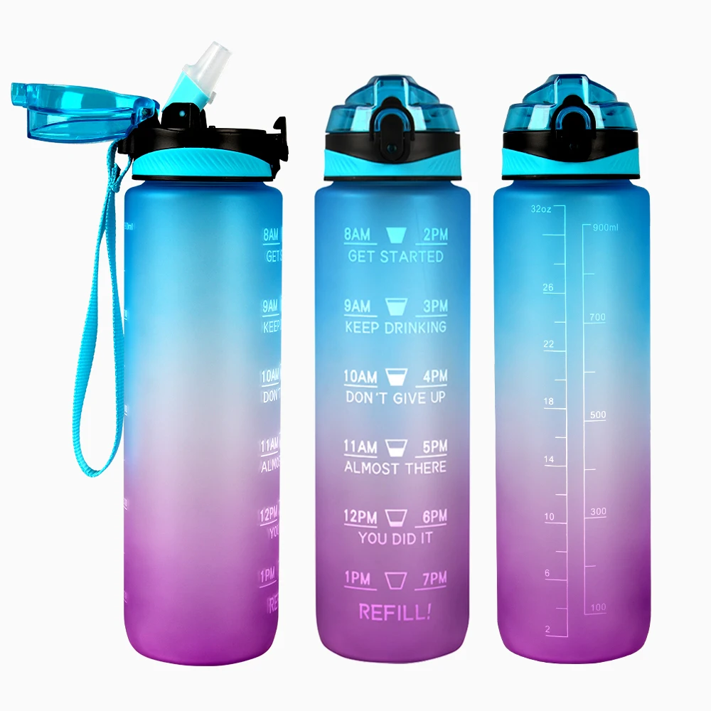 
Professional Water Bottle 1000Ml Custom Printed Cold Sublimation Blank Plastic Water Bottles Sport 