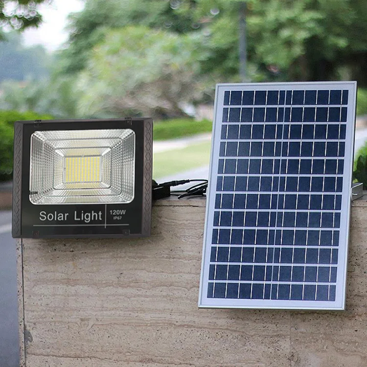 45W Factory direct sale Heavy Duty Solar Powered Slim IP65 Waterproof Outdoor Floodlight LED Solar Flood Light