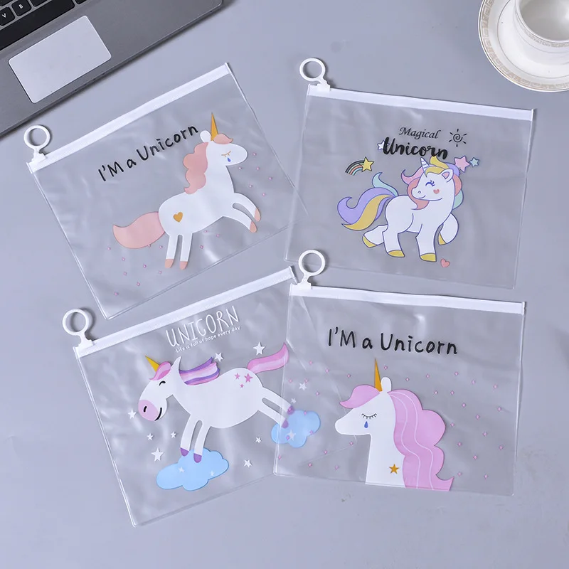 Large Capacity School Stationery Pen Case Sets Pen Bag Cheap Eco Friendly Creative Cute Clear Zippered PVC Pencil Bag Plastic