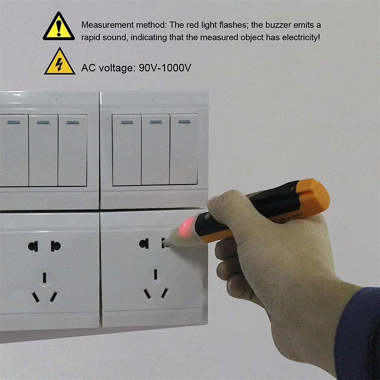 Digital Test Pencil Electric Socket Wall AC Power Voltage Detector Sensor Socket Pen