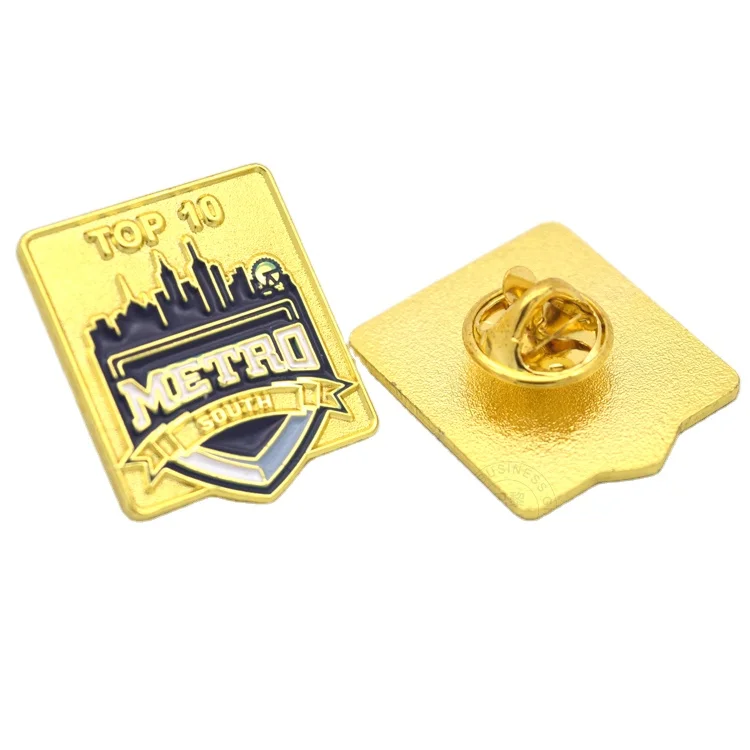 Australia subway Gold metro South stethescope pride collar pin package soft enamel shield pin badge