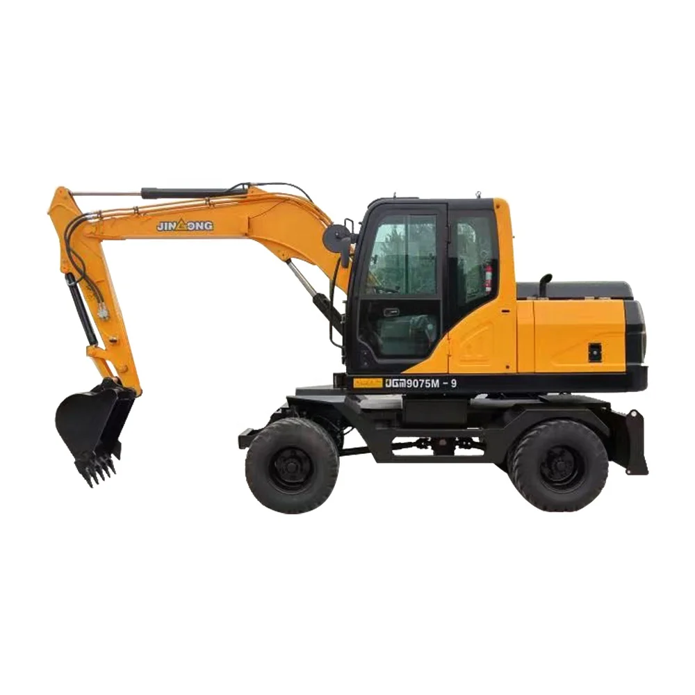 Китай 8t 9t 10t 12t колесные гидравлические экскаваторы с ковшом для продажи