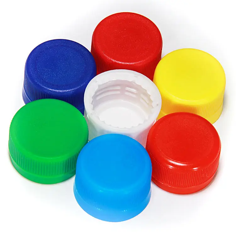 China Manufacturers 28mm Screw Caps Colorful Water Bottle Screw Plastic Water Bottle Caps
