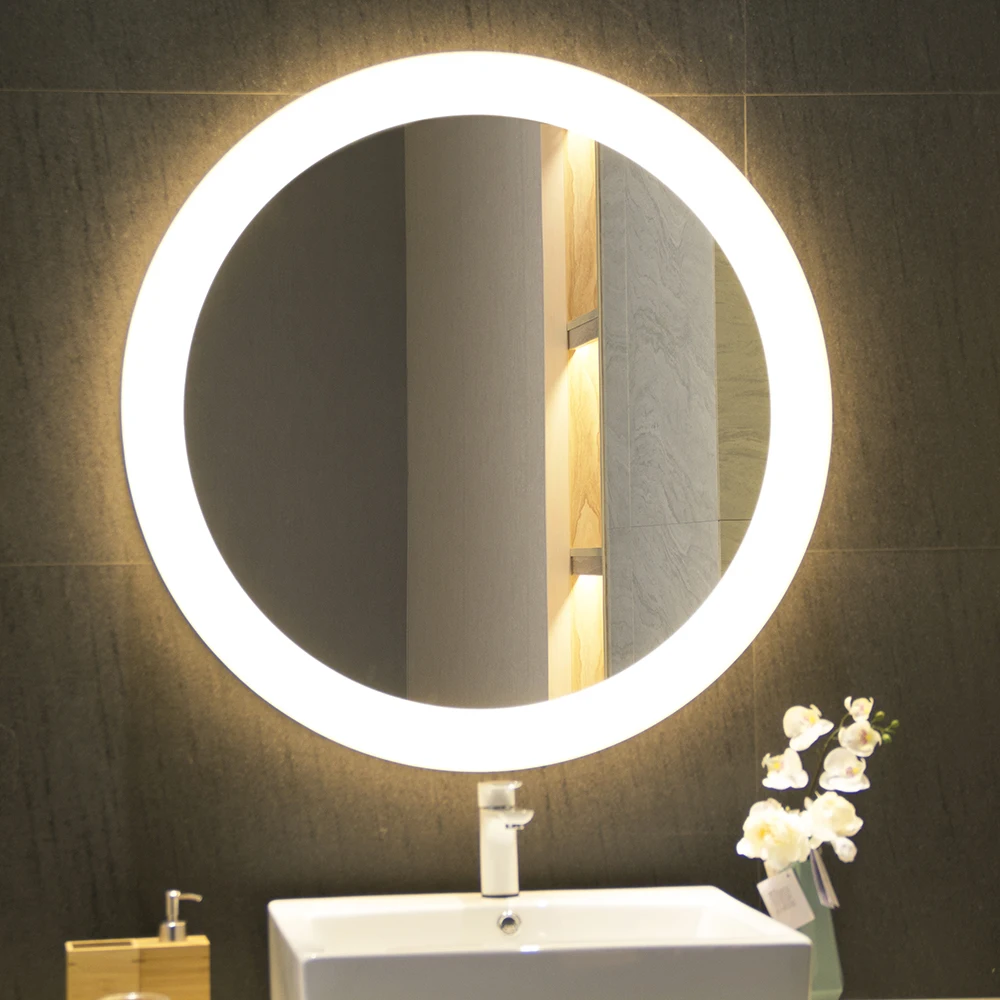 Wholesale illuminated round bathroom vanity mirror