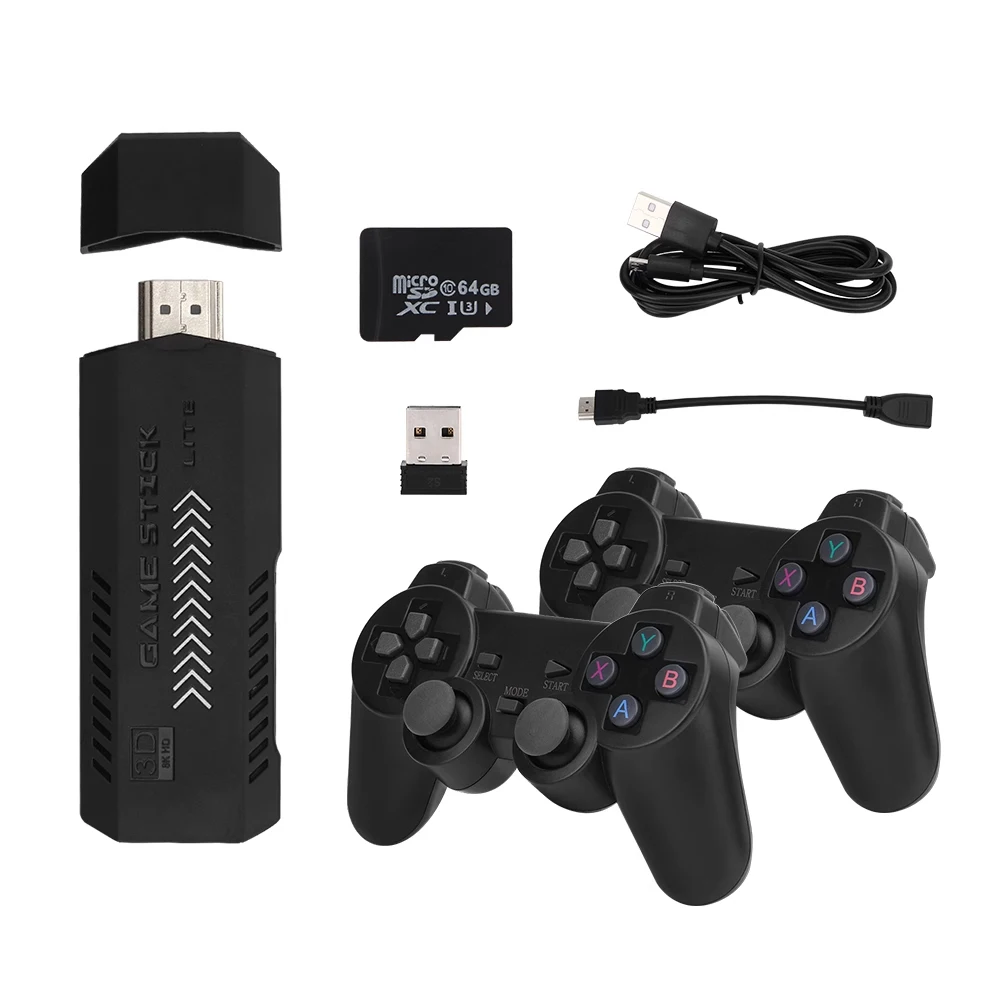Игровая консоль GD10 X2 Plus ретро для видеоигр 4K N64 2 4G беспроводные контроллеры HD 30000 классические