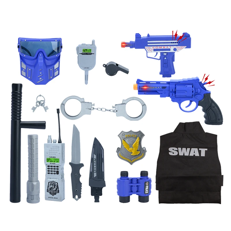 New arrival cool weapon set pretend swat police role play toy for kids