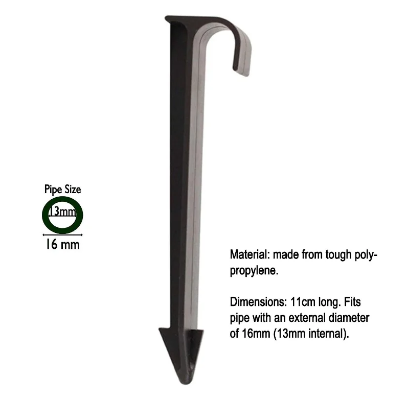 Ground Securing Pegs Garden Hose Ground Stakes for Seeper Hose Soaker Hose Drip Line Weeping Pipe