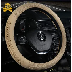 Accesorios para autos genuine leather car steering wheel cover great touch