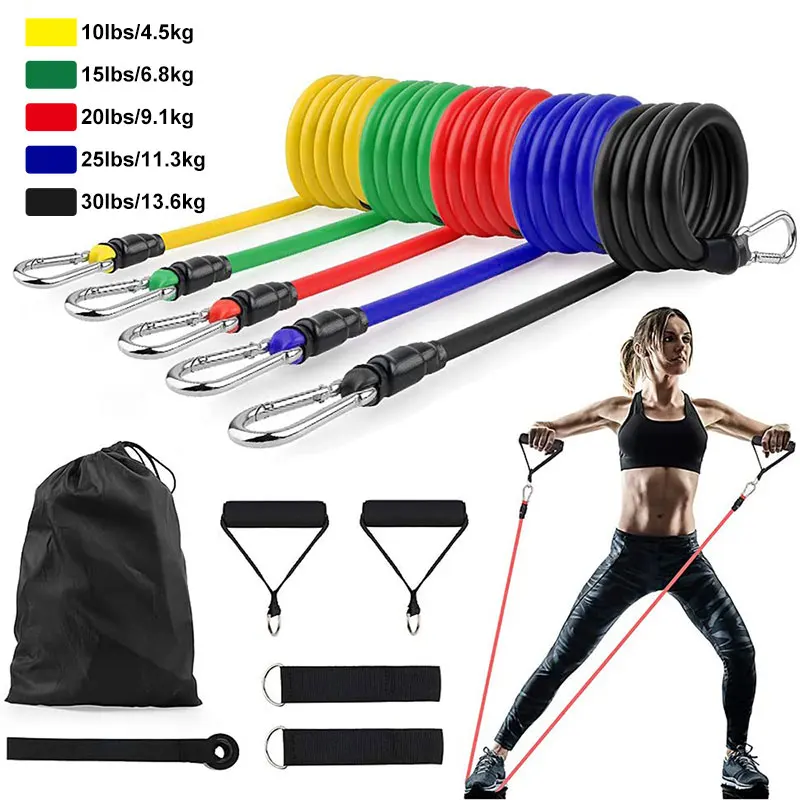 New So-Easy Elastic Resistance Tube Set Fitness Exercise Fat Burner Booty Yoga Bands Bandas Resistencia Strength Bands Pull Rope