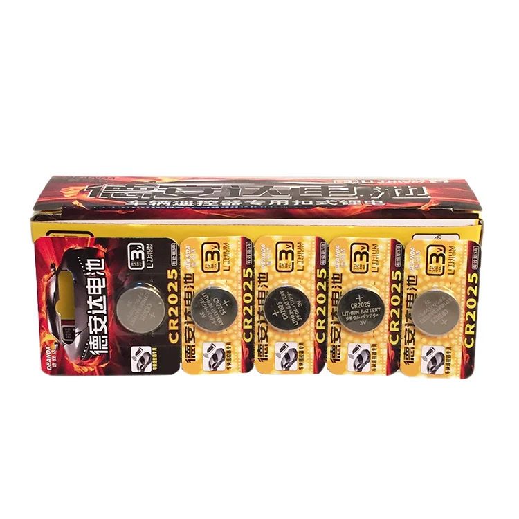 Неперезаряжаемая литиевая батарея высокой емкости CR2025 3 в, круглая кнопочная ячейка для часов