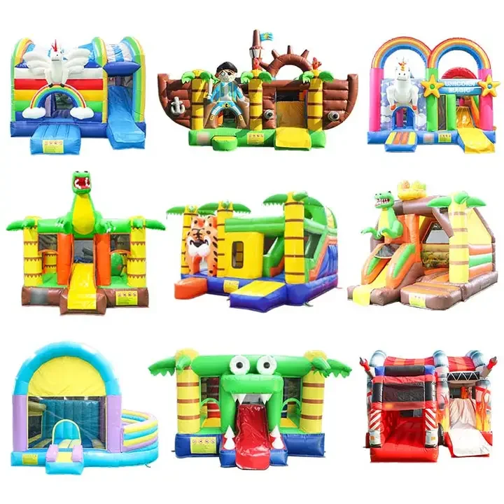 Commercial Inflatable Paw Jumping Patrols Bouncer Castle Jumper Bounce House Combo Castle Park Dry Slide