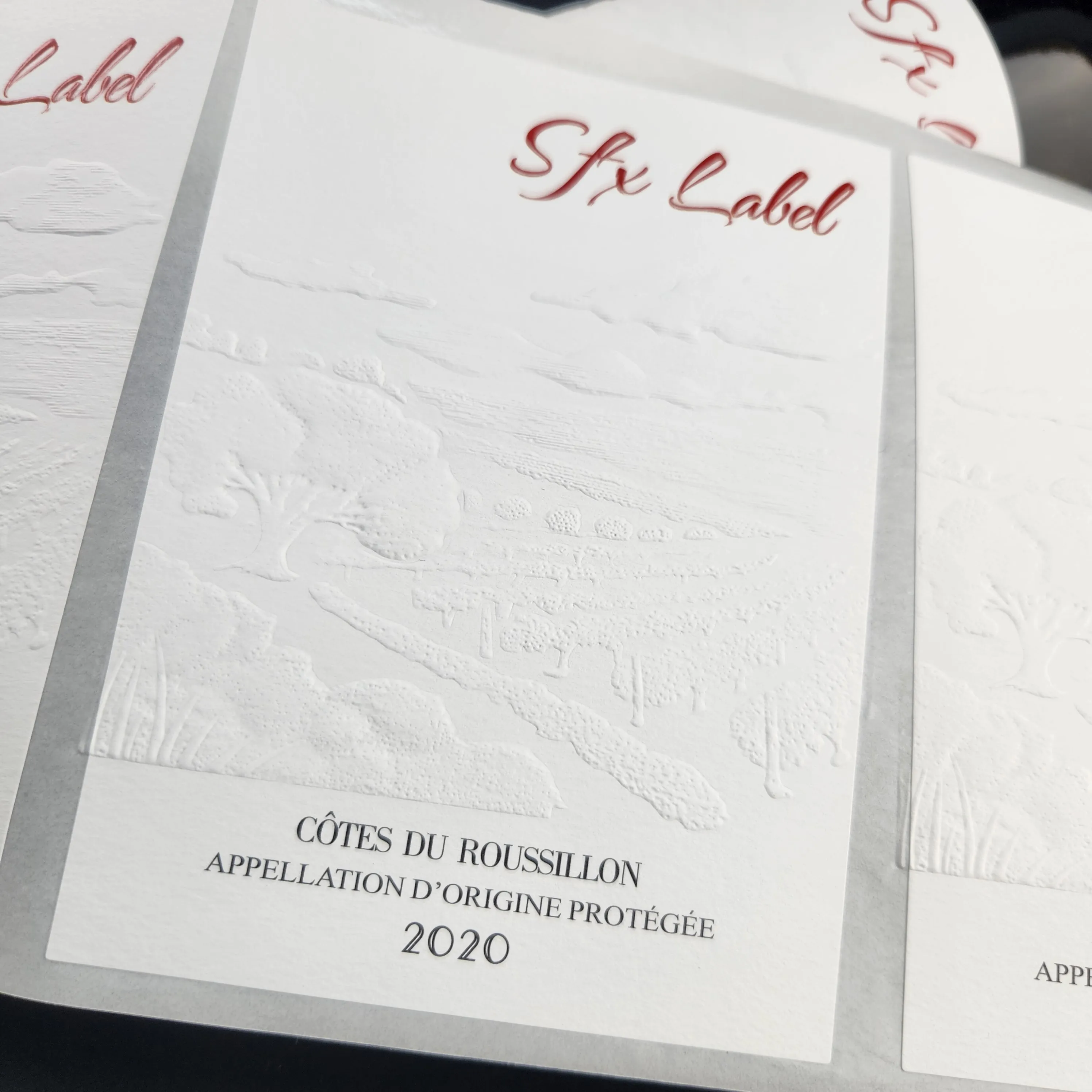 Private Label Sticker for Wine White wine Beer Whisky Vodka Champagne UV Printed Texture Paper Plastic Beverage Label