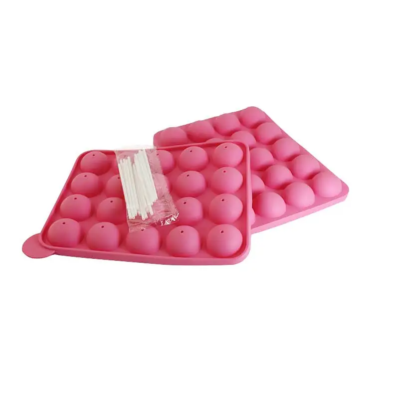 Manufacturer Supplier 24 Cavity Round Ball Shape Lollipop Silicone Mold