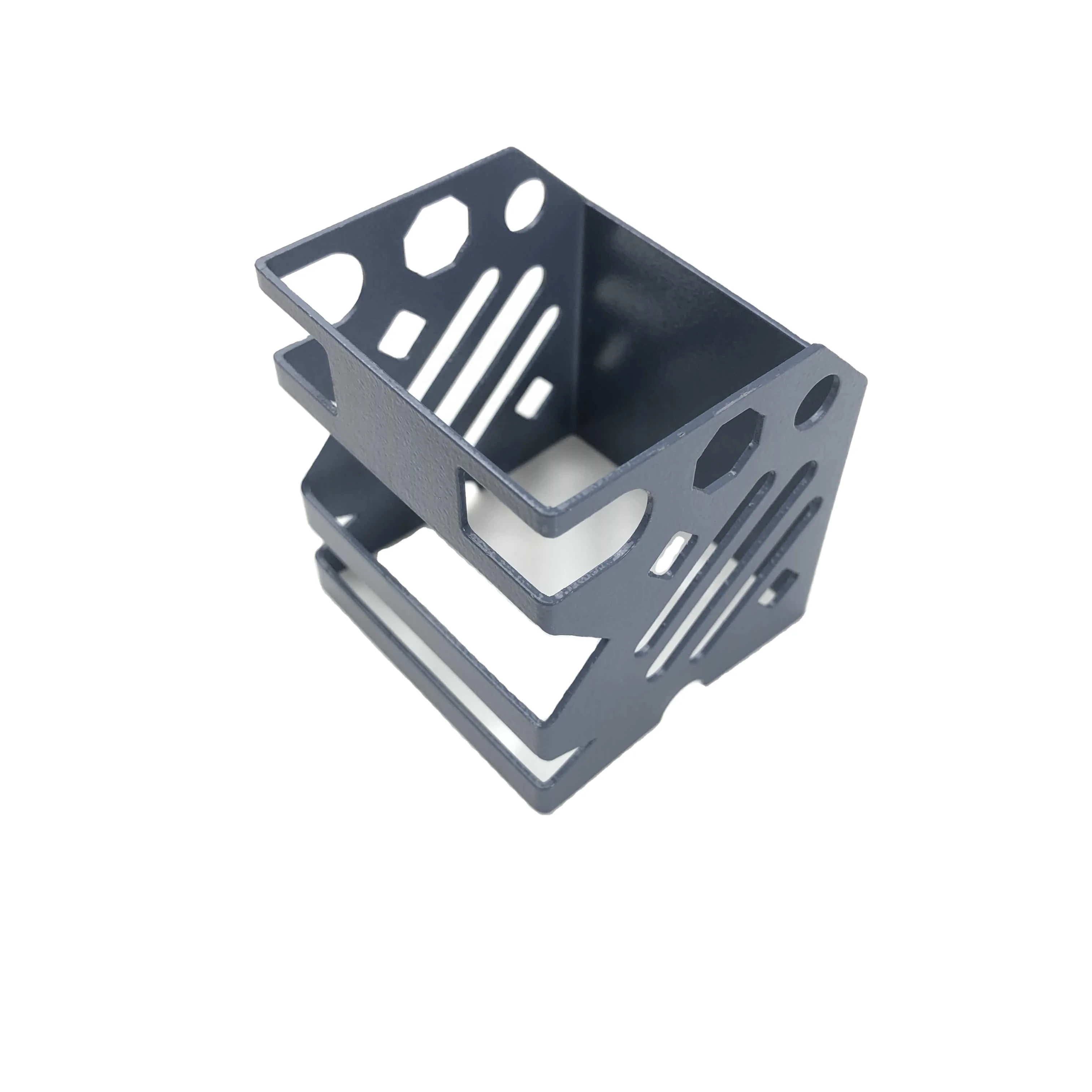 competitive price custom blue powder coated steel tube fabrication laser cutting tube