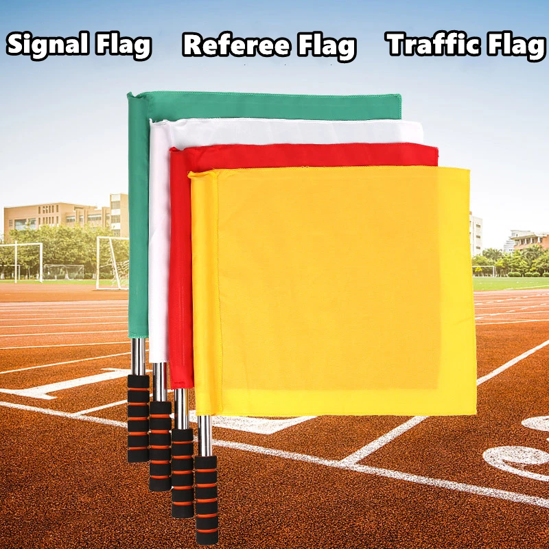 Флаг футбольного судьи для спортивных соревнований флаги судья флаг с сумкой переноски