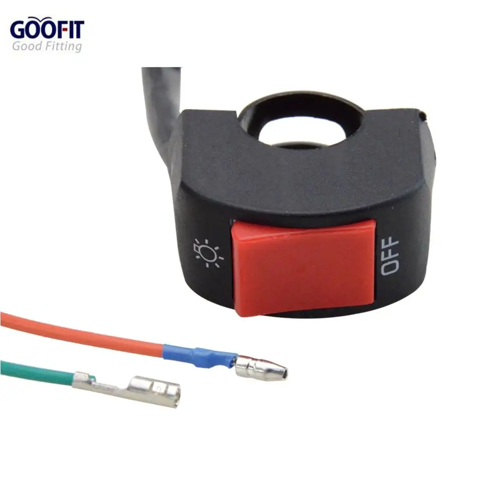  Универсальная кнопка переключателя сигнала фары GOOFIT 7/8 дюйма для ATV внедорожника картинга прожектора скутера