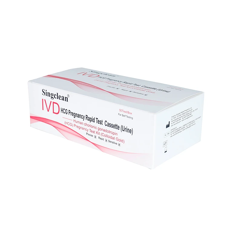 High Quality CE ISO Approved Singclean hCG Rapid Test Strips pregnancy test strip