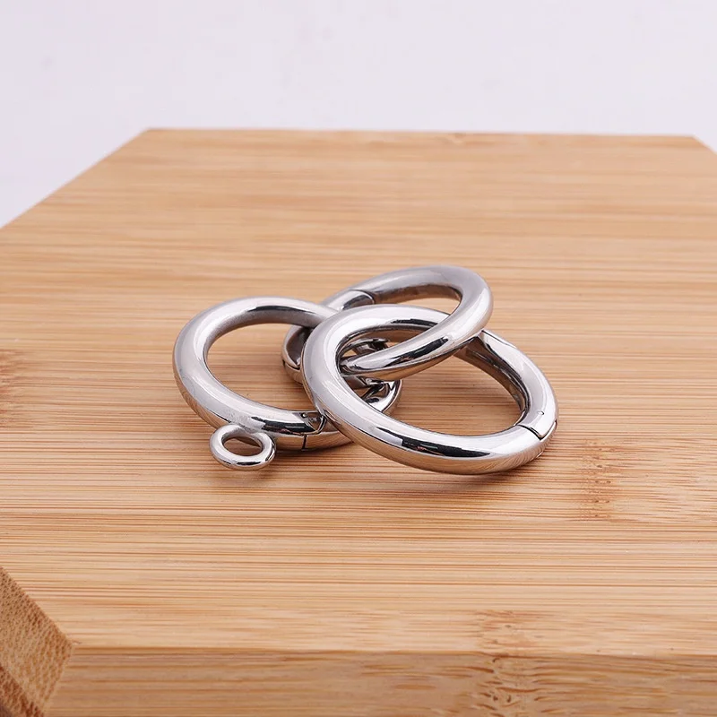 VEROMCA 30/31/35mm High Quality Stainless Steel Round Key Opening Spring Ring Hardware case Clasp