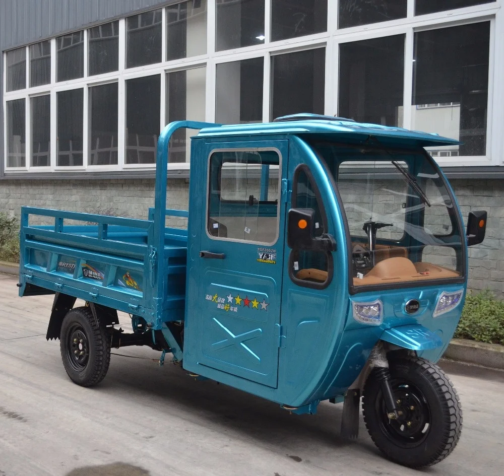 150/175/200/250cc 3 wheel motorcycle, Motorized Driving Type and Cargo Use truck tricycle with rain cover