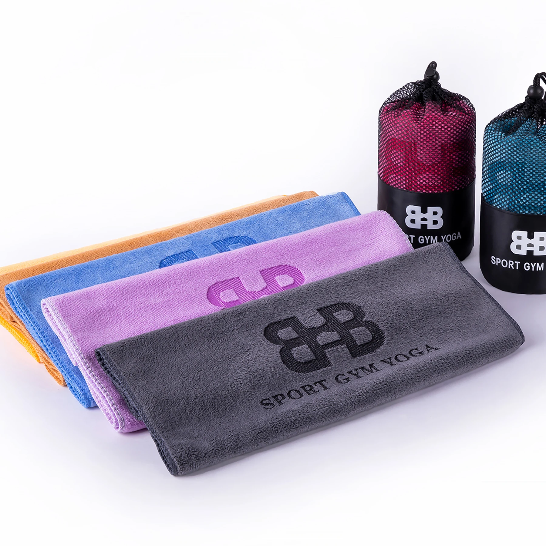 Cheap customized wholesale high-quality quick drying and water absorbing microfiber sports towels with laser embroidered logo