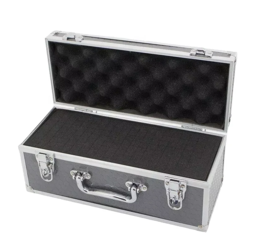 Silver Flight Case 327x137x140mm CD Camera Instrument Storage box,Large Hard Aluminium Flight Case Universal DJ Secure Box