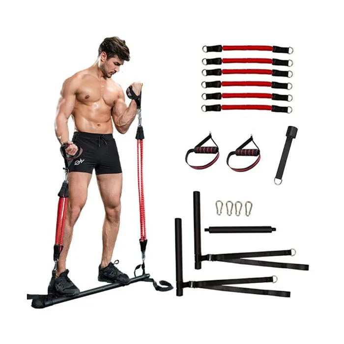 Portable Home Gym Pilates Bar System,Full Body Workout Equipment For Home,Office Or Travel