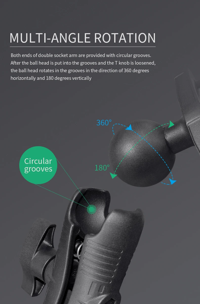 Industrial Forklift Computer GPS Bracket 1.5 Inch Ball Head Square Post Tablet Holder Clamp Compatible 2.7 Inch Width Tube